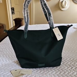 RADLEY LONDON Dark Green Tote Bag with Zipper Closure